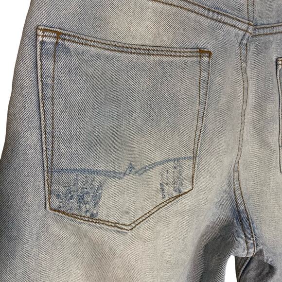 Asos Design Men's Slim Denim Shorts Distressed With Rips Light Wash Blue W30 NWT - Picture 11 of 16